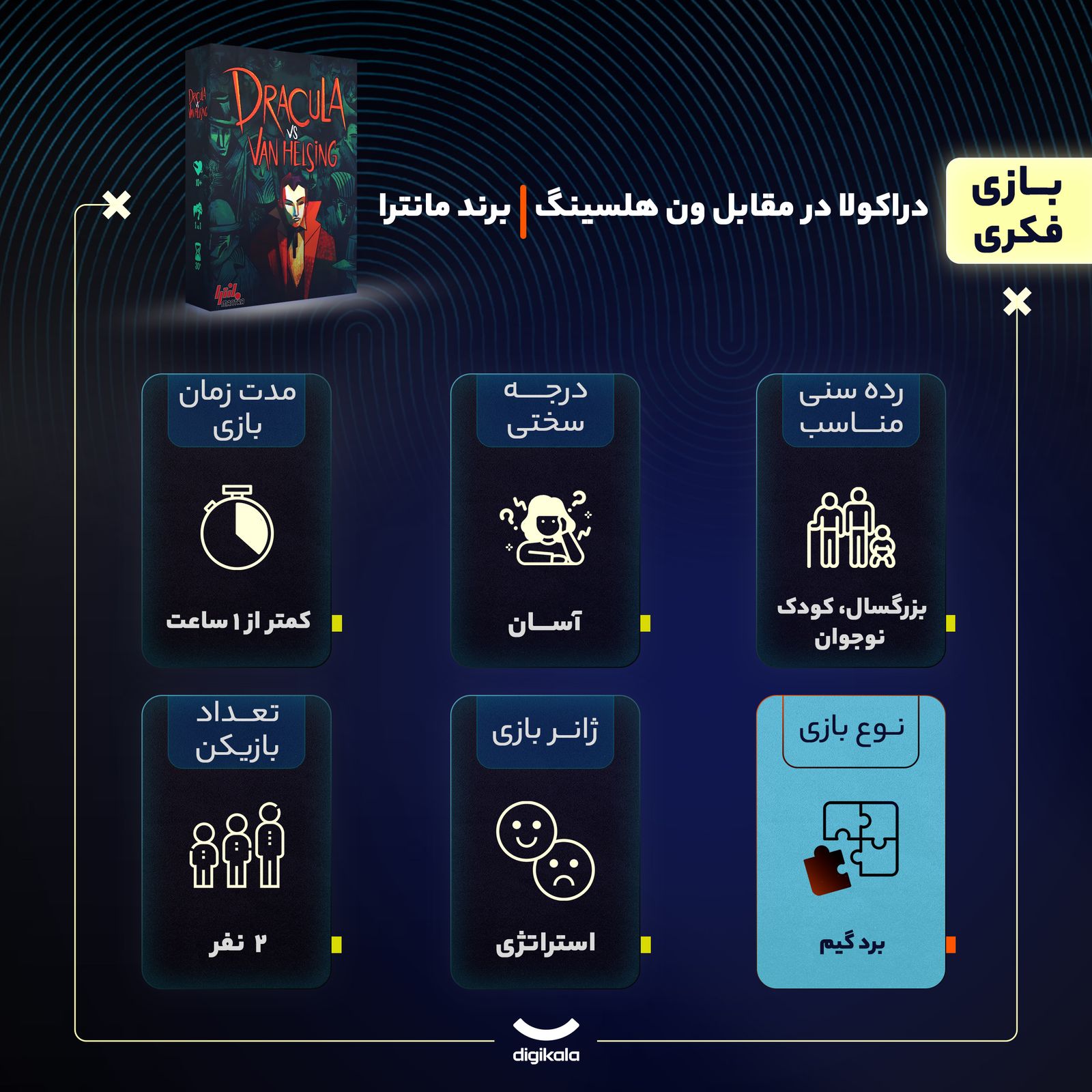 بازی فکری مانترا مدل دراکولا در مقابل ون هلسینگ DRACULA VS VANHELSING -  - 6