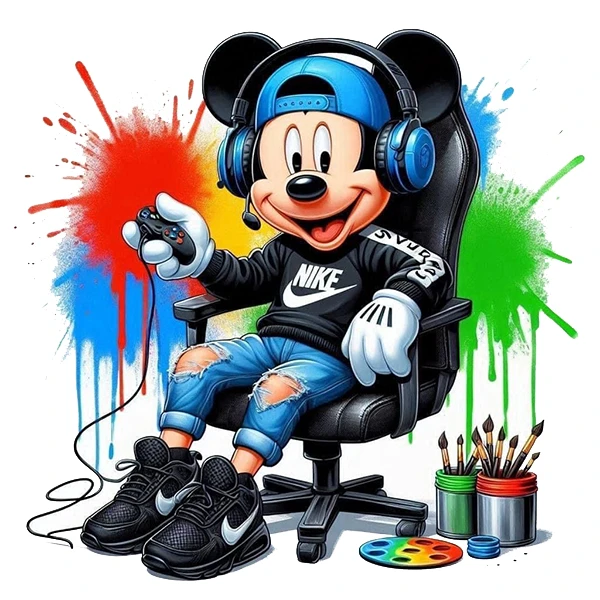 استیکر پارچه و لباس پاد آفرین طرح میکی موس کد 1525