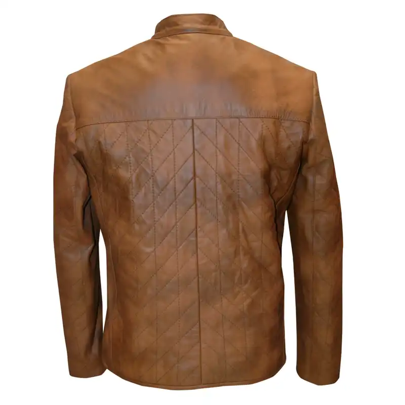 کت چرم مردانه مدل لوزی شنون