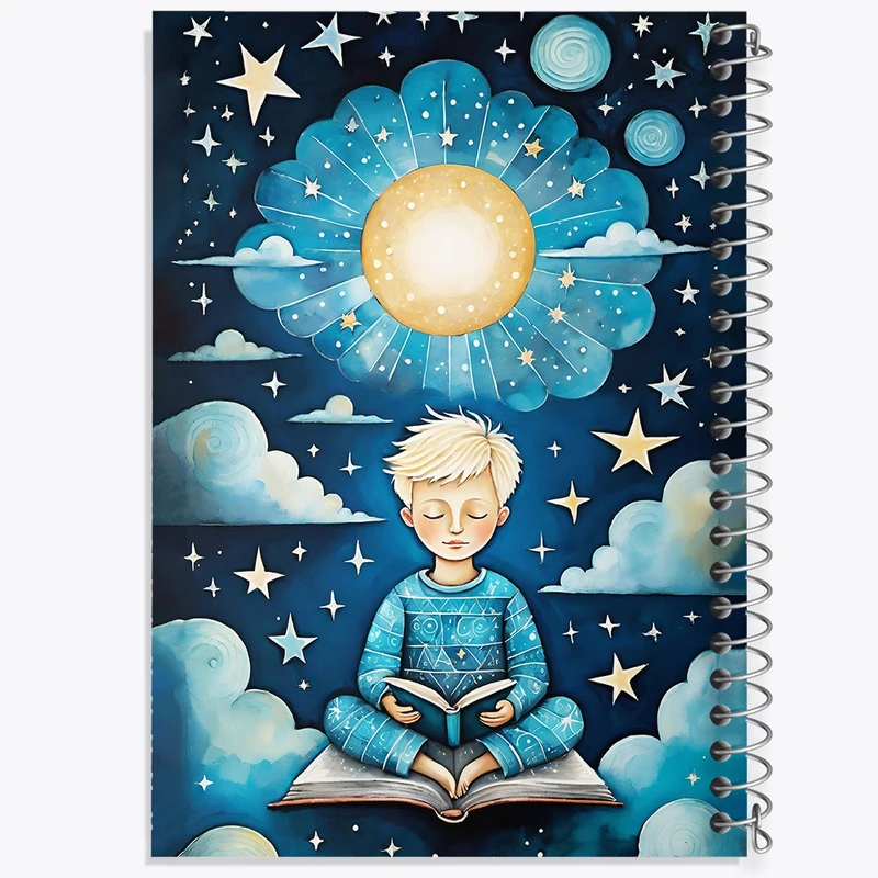 دفتر نقاشی 50 برگ خندالو طرح پسر و کتاب کد F5143