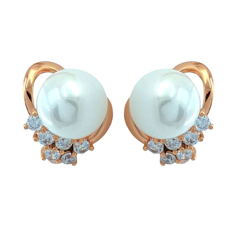 گوشواره زنانه ژوپینگ مدل قلب مروارید کد E4058