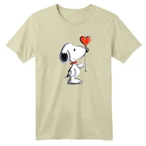 تی شرت آستین کوتاه بچگانه مدل اسنوپی کد ۳۳ رنگ کرم