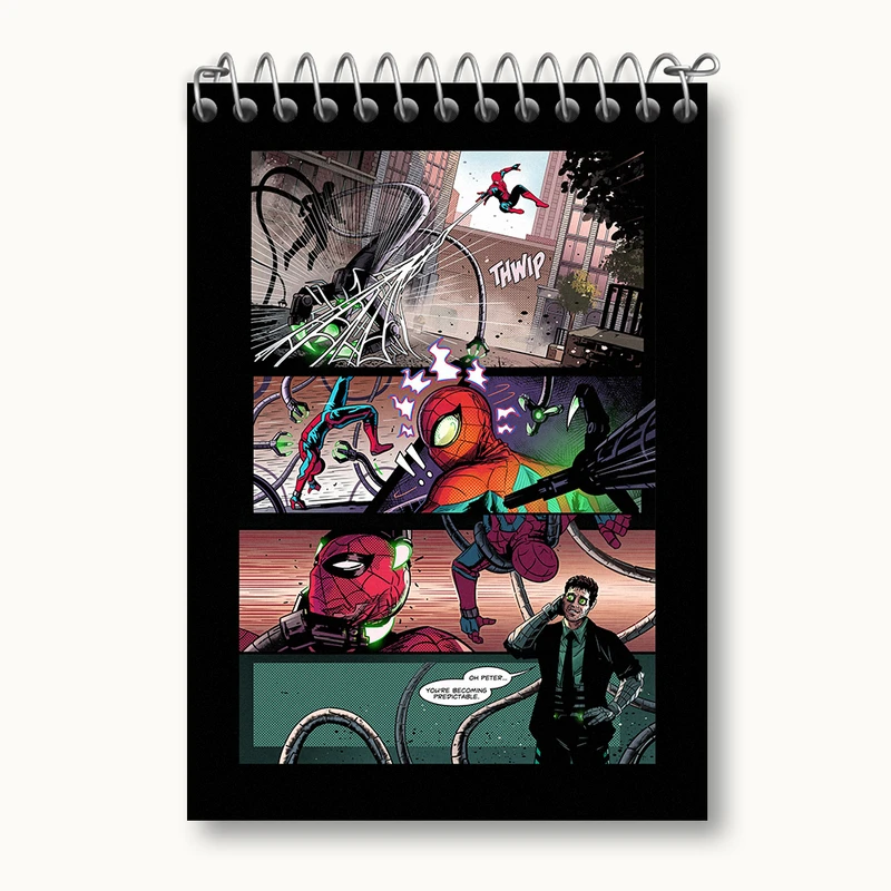 دفتر یادداشت 50 برگ خندالو طرح مرد عنکبوتی (Spider Man) کد N4253