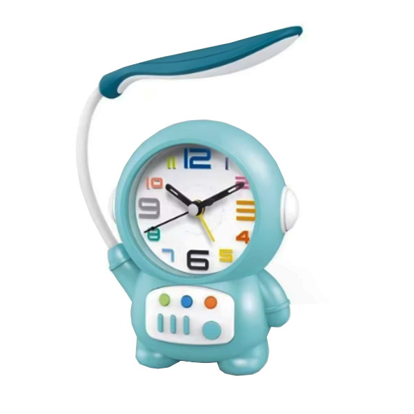 چراغ مطالعه مدل ساعت رومیزی دار فضانورد