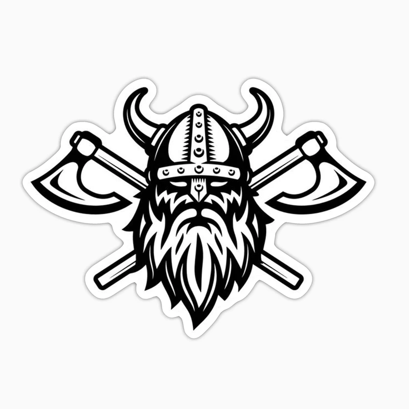 استیکر لپ تاپ و موبایل بووم طرح سریال Vikings مدل Warrior کد LB81