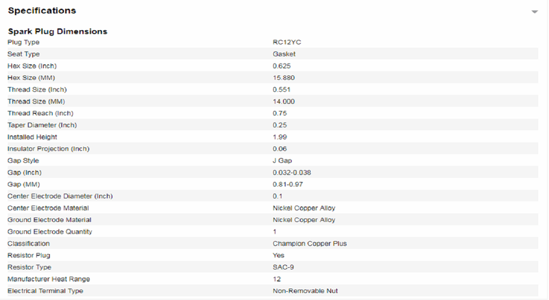 شمع خودرو چمپیون پایه کوتاه مدل کوپر پلاس بسته 4 عددی