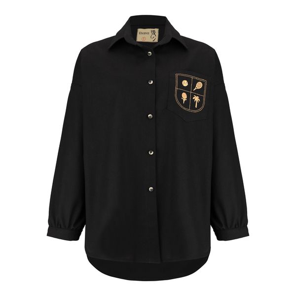 مانتو زنانه السانا کد 226101 رنگ مشکی