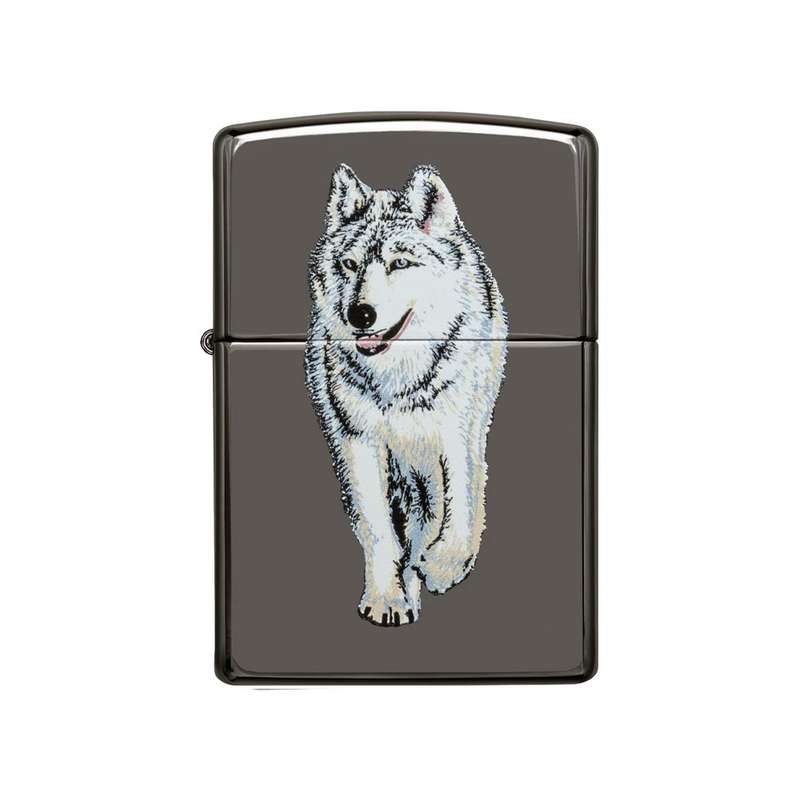 فندک زیپو مدل Wolf Black Ice کد 769