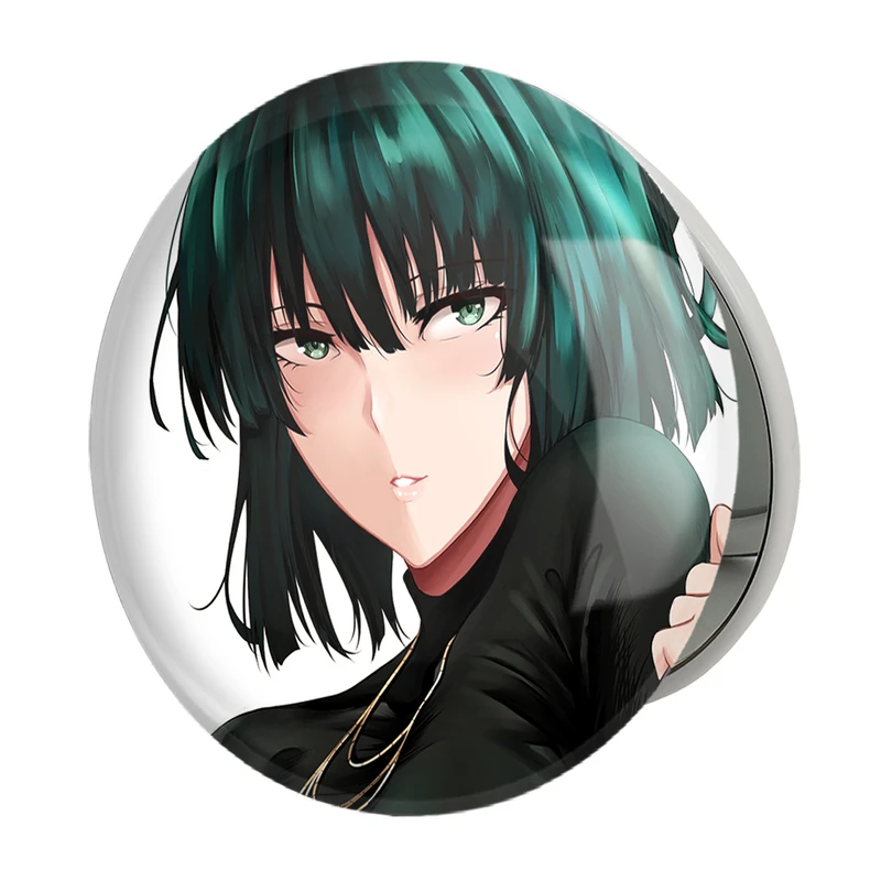 آینه جیبی خندالو طرح فوبوکی انیمه مرد تک مشتی One Punch Man مدل تاشو کد 11385 