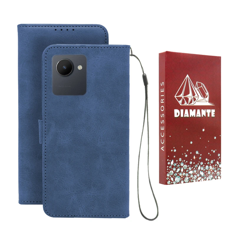 کیف کلاسوری دیامانته مدل BanRos مناسب برای گوشی موبایل ریلمی C30s به همراه بندآویز