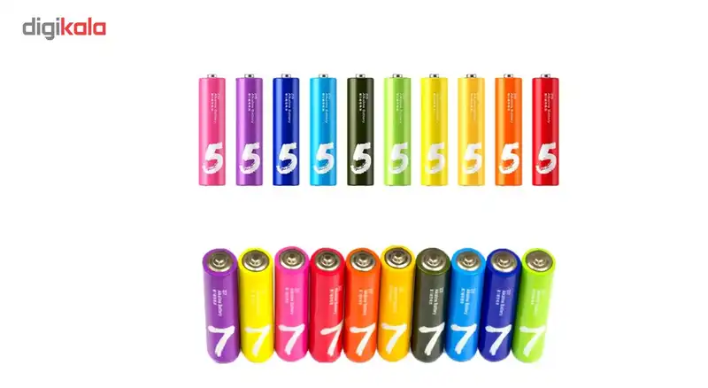 باتری قلمی و نیم قلمی شیائومی مدل ZI5-Z17 مجموعه 20 عددی