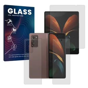 Glass Resistant model transparent screen protector suitable for Samsung Galaxy Z Fold 2 mobile phone along with back protector