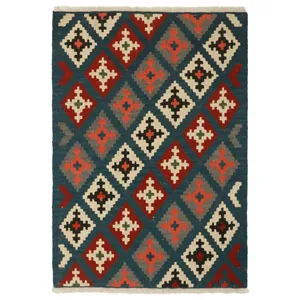 گلیم دستبافت یک متری مدرن فرش مدل قشقایی کد 2237