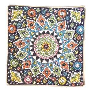 بشقاب سفالی لازاپونی کد L160z طرح میناکاری سایز 20 سانتی متر مدل هفت سین