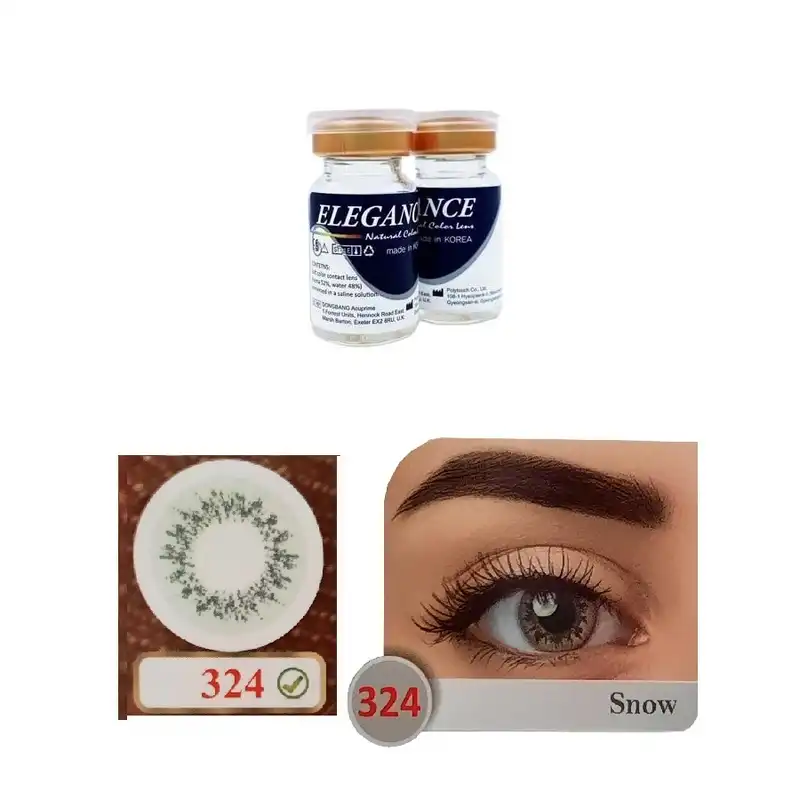 لنز چشم الگانس کد 324 رنگ طوسی برفی