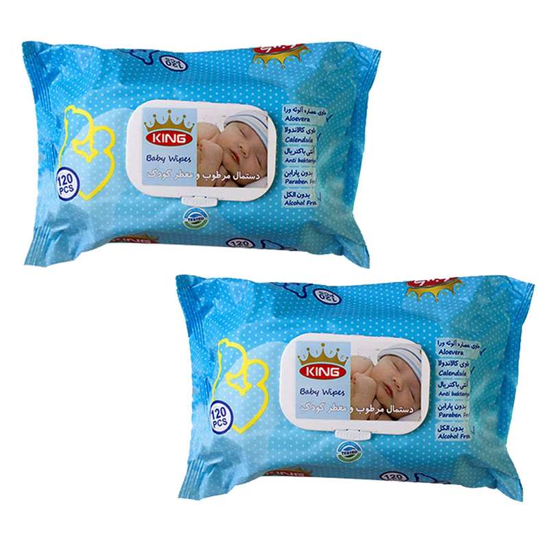 دستمال مرطوب کودک کینگ بسته 240 عددی