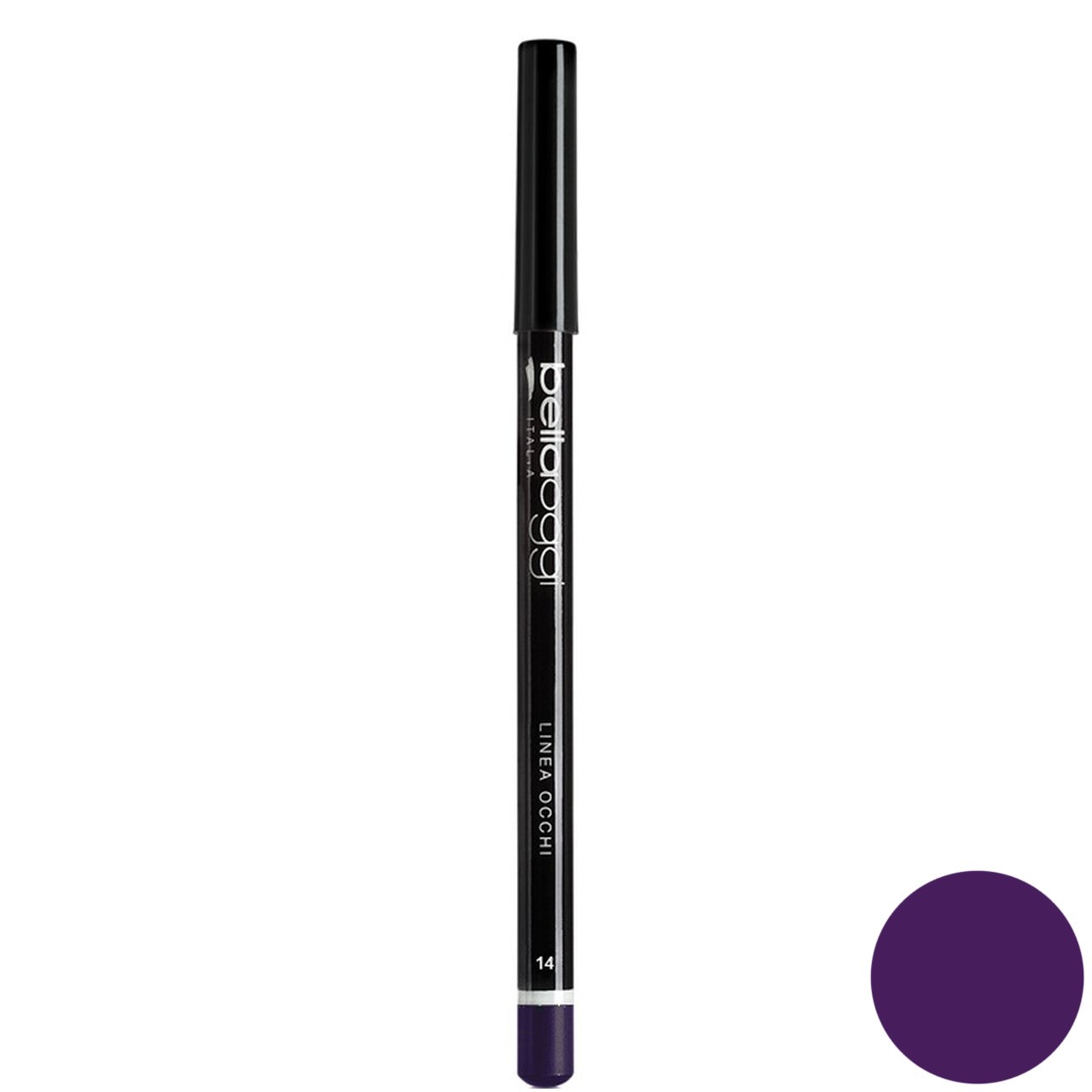 مداد چشم رنگی بلاوجی مدل LINEA OCCHI 014 شماره glossy violet 014