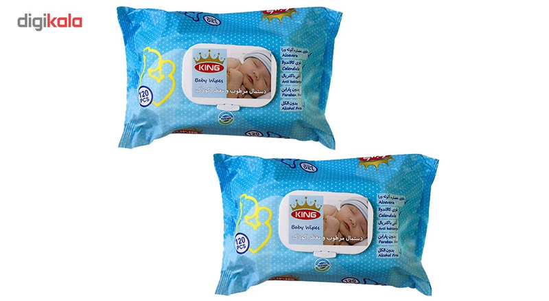 دستمال مرطوب کودک کینگ بسته 240 عددی