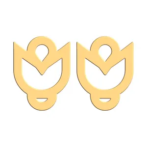 گوشواره طلا 18 عیار زنانه فرشته مدل اسلیمی WEL-000066