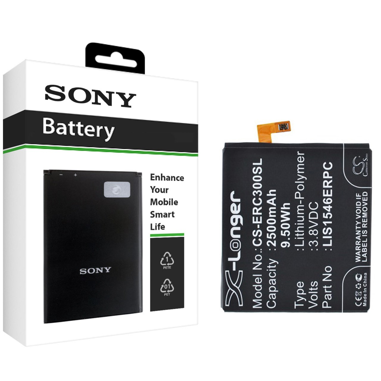 باتری موبایل سونی مدل LIS1546ERPC با ظرفیت 2500mAh مناسب برای گوشی موبایل سونی Xperia T3