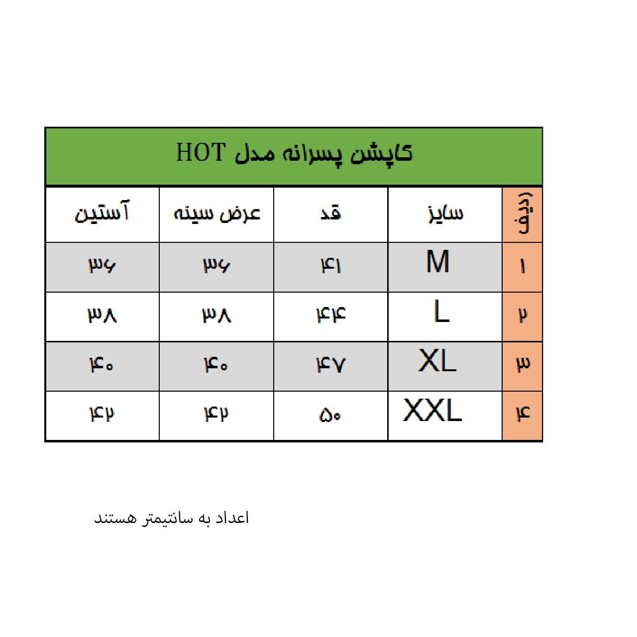 کاپشن پسرانه مدل HOT رنگ آبی -  - 2