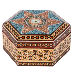 جعبه جواهرات خاتم کاری گالری گوهران مدل فروزان 1356