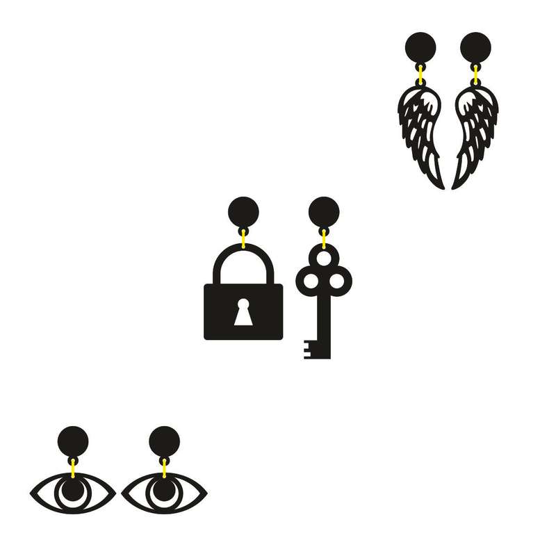 گوشواره دخترانه کد 312 مجموعه 3 عددی