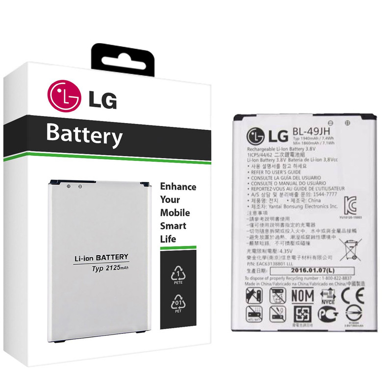 باتری موبایل مدل BL-49JH با ظرفیت 1940mAh مناسب برای گوشی های موبایل ال جی K4