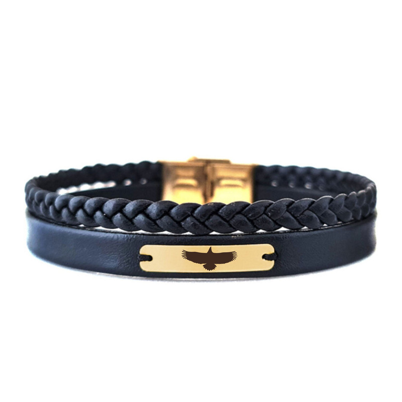 دستبند طلا 18 عیار مردانه لیردا مدل عقاب کد 235