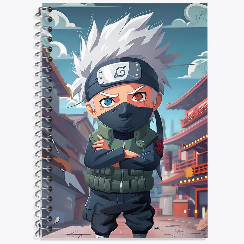 دفتر زبان 50 برگ خندالو مدل دو خط طرح انیمه ناروتو (Naruto) کد N5016