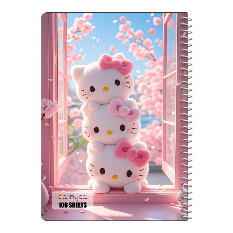 دفتر مشق 100 برگ سیمی کارنیکا طرح هلو کیتی hello kitty کد 97900