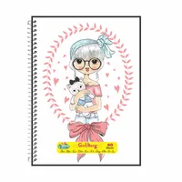 دفتر زبان 60 برگ گلبرگ طرح دخترانه کد 60670