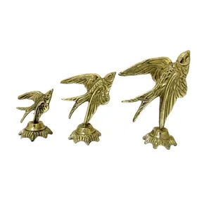 دکوری برنجی مدل پرستو کد 829-406g  بسته 3 عددی