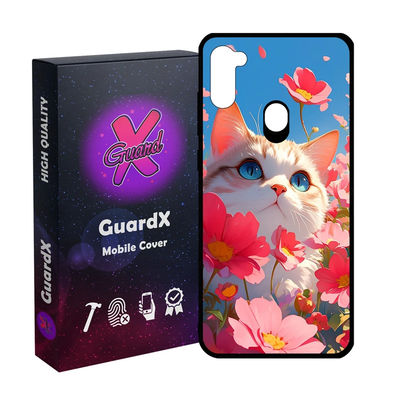 کاور گارد ایکس طرح گربه مدل  Glass10742 مناسب برای گوشی موبایل سامسونگ Galaxy A11/M11
