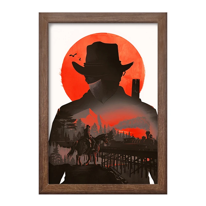 تابلو خندالو طرح رد دد (Red Dead) کد F4461