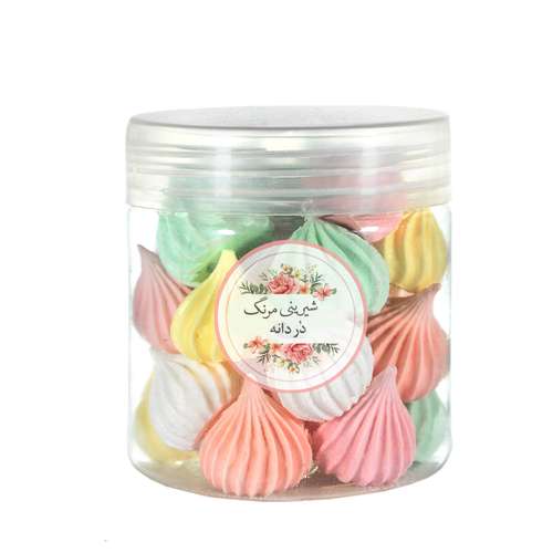 شیرینی مرنگ 7 طعم میوه ای در دانه - 40 گرم