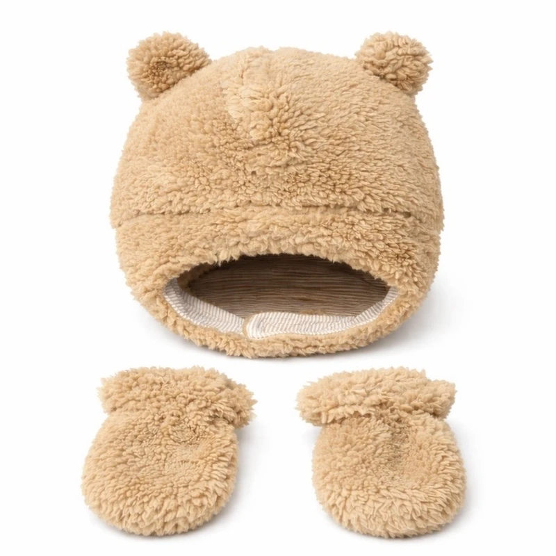 ست کلاه و دستکش بچگانه سیمپل جویز مدل خرسی کد 2026