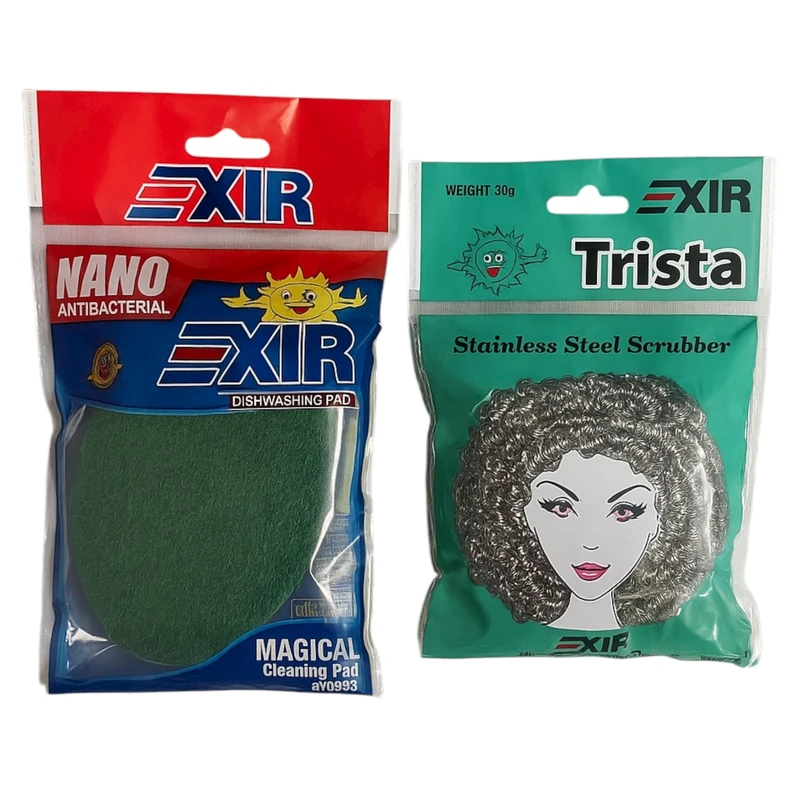 اسکاچ و سیم ظرفشویی نانو اکسیر کد 009 مجموعه 2 عددی