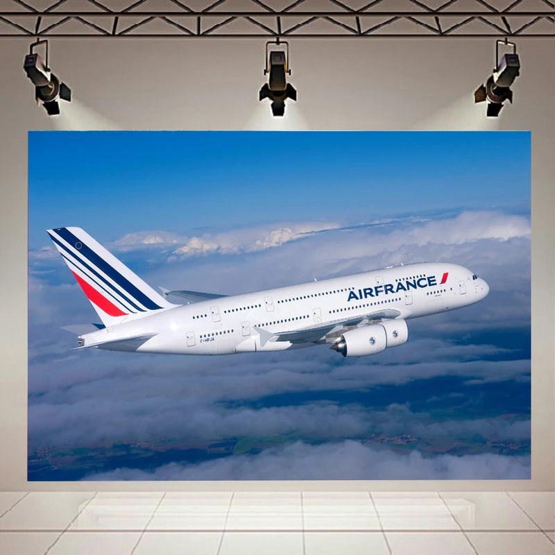 تابلو شاسی طرح هواپیما Airbus مدل AirFrance A380کد AR876