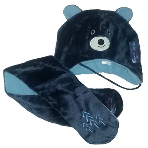 ست کلاه و شال گردن نوزادی لوپیلو مدل Bear