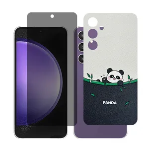 Glass Together model Privacy Screen Protector Suitable for Samsung Galaxy S23 FE Mobile Phone with Back cover sticker