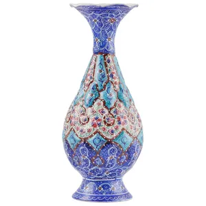 گلدان مسی میناکاری اثر ابوالقاسمی کد 170187
