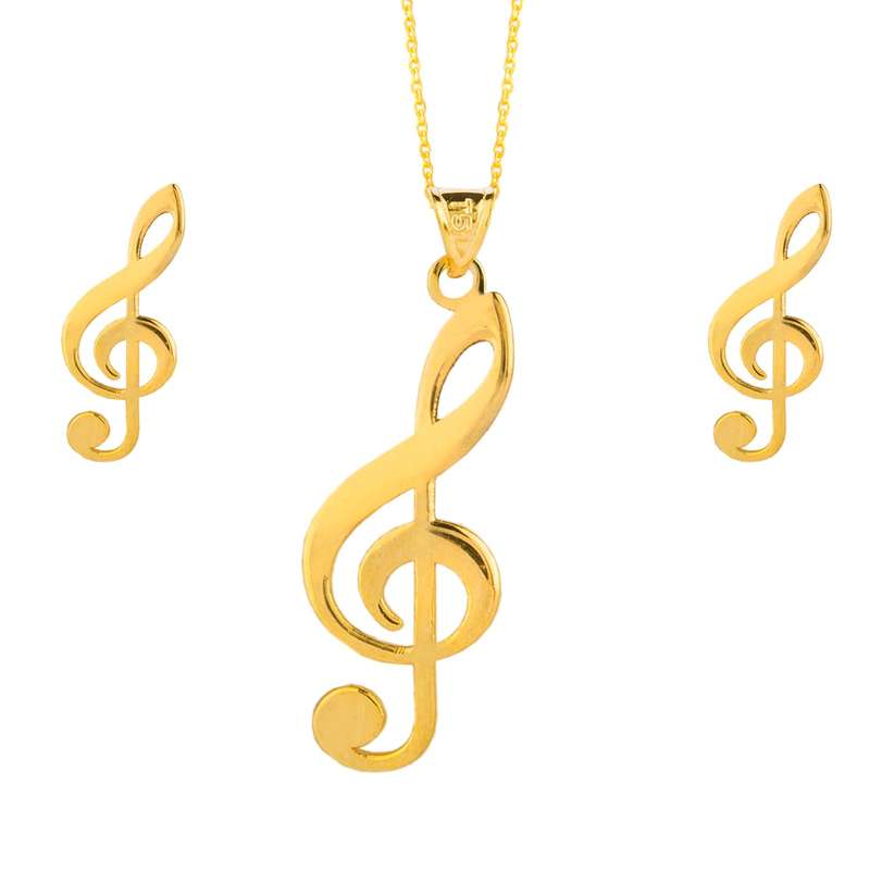 نیم ست طلای 18 عیار زنانه سیم و گوهر مدل GLE166