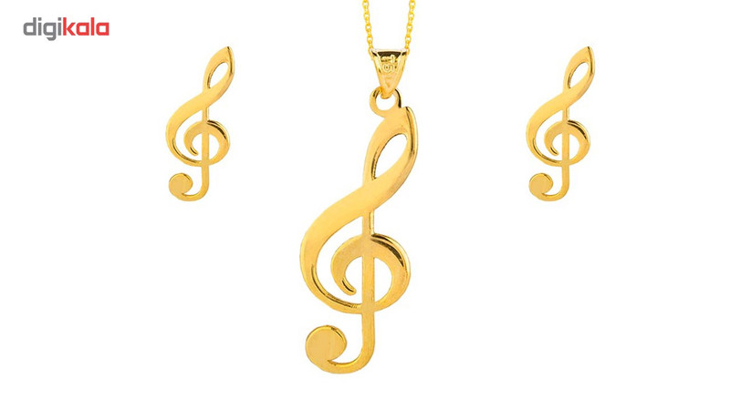 نیم ست طلای 18 عیار زنانه سیم و گوهر مدل GLE166