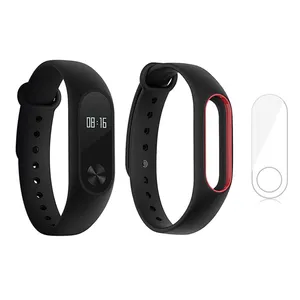 مچ بند هوشمند شیائومی مدل Mi Band 2 به همراه بند سیلیکونی و  گلس کد 3