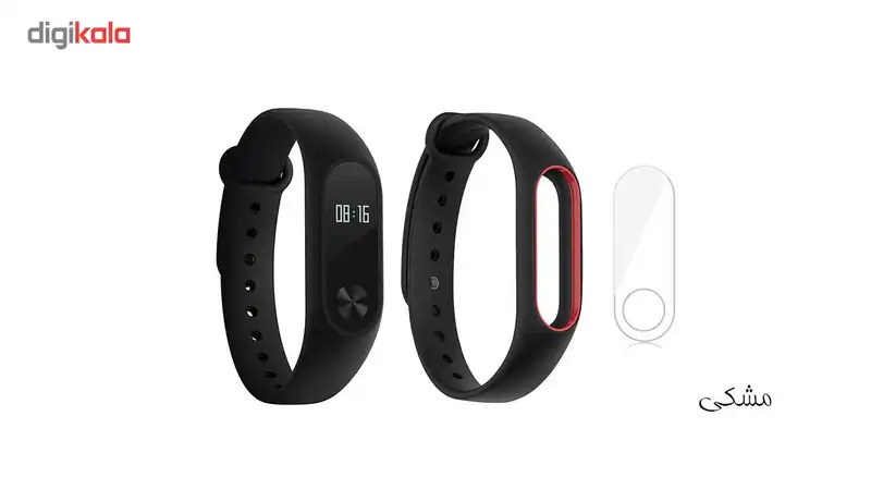 مچ بند هوشمند شیائومی مدل Mi Band 2 به همراه بند سیلیکونی و گلس کد 3