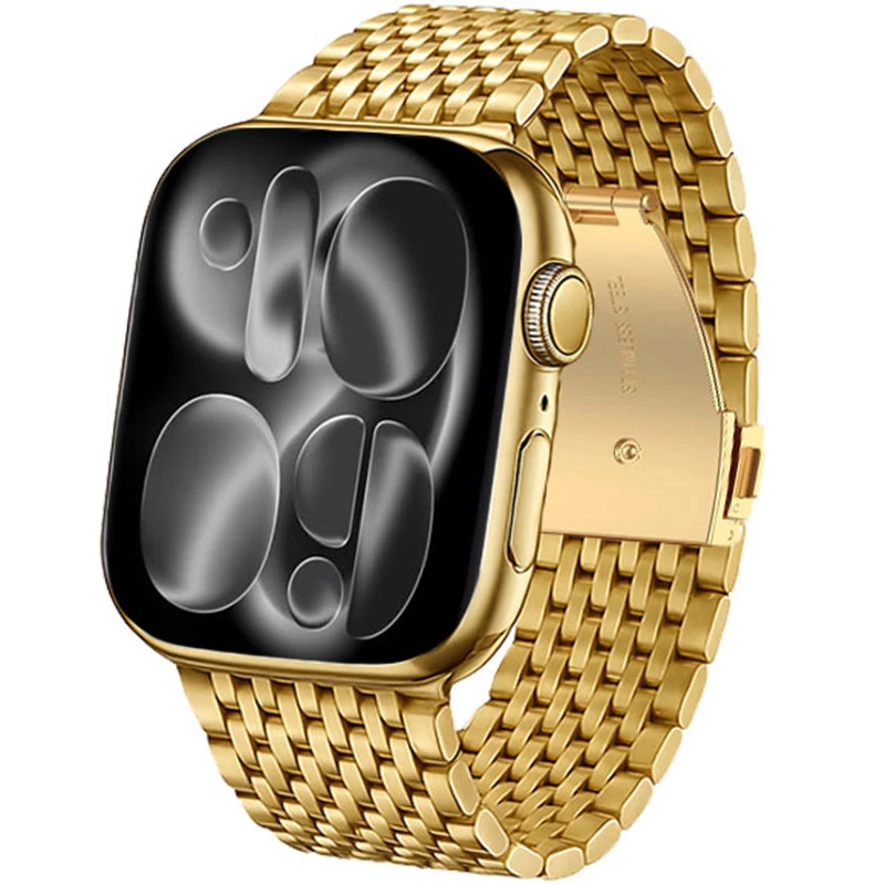 بند مسیر مدل Luxury Stanless مناسب برای اپل واچ 46 میلی متری سری 11