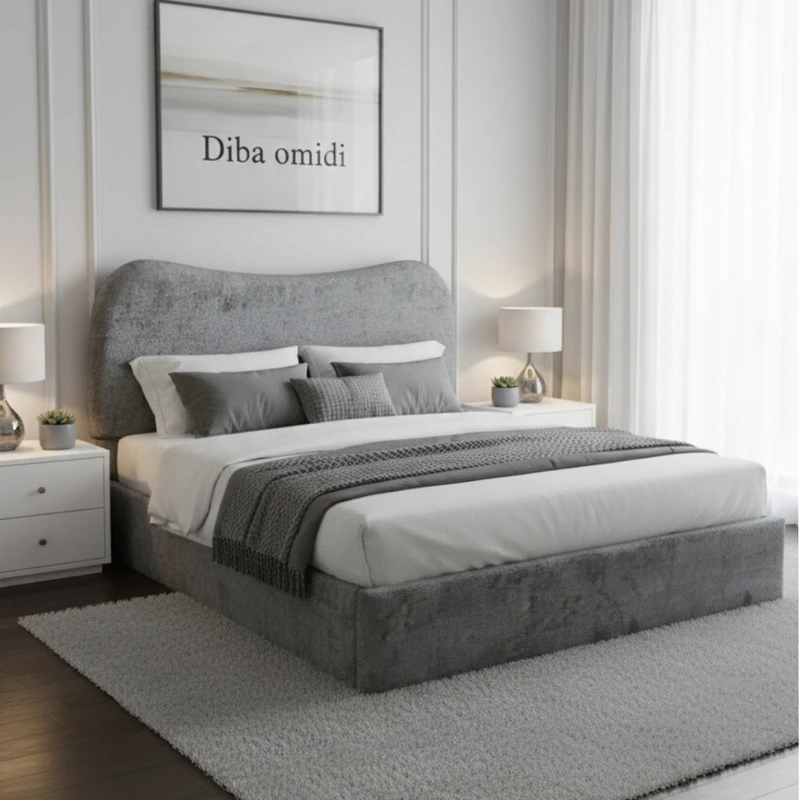 تخت خواب چوبی دونفره مدل تدی 7750 سایز 200×160 سانتی متر