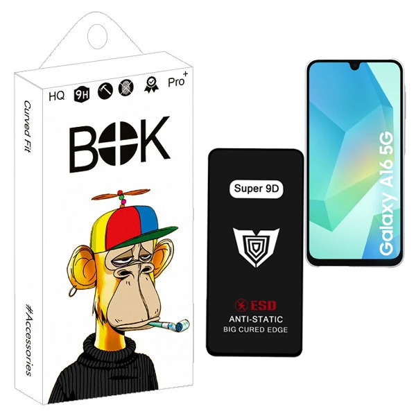 محافظ صفحه نمایش بوک مدل Super 9D Pro مناسب برای گوشی موبایل سامسونگ galaxy a16