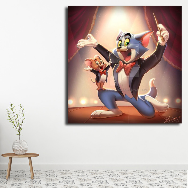 تابلو کودک و نوزاد مدل تام و جری کد 10